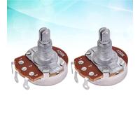 CALLARON 2 Pièces Potentiomètre A250k pour Guitare Électrique et Basse, Axe Long Cannelé, Corps Plastique et Métal, Pièce de Rechange pour Contrôle de Volume et Tonalité