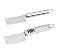 CALLARON 2pcs Couteaux à Beurre en Acier Inoxydable Trou Suspendu, Mini Hachoir Multifonction Facile à Entretenir pour Boutiques Alimentaires et Usage Domestique