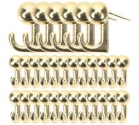 CALLARON 30pièces Crochets Muraux Métalliques à Pousser pour Accroche Cadres Photo Supports Décoratifs pour Tableaux et Peintures Clous à Angle Résistants pour Panneaux Liège et Murs Bois