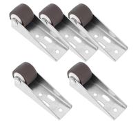 CALLARON 5 Pièces Roulette de Bas de Porte en Caoutchouc Tpe et Acier Galvanisé Argenté pour Portes Composites, Support de Roulement Lisse Améliorant L'étanchéité Fermeture