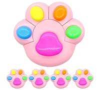 CALLARON 5 Pièces Surligneur Patte de Chat Rose, Mini Marqueur | Annotations Fluorescentes Multicolores, Écriture Fluide et Pointe Fine, pour Journaling Créatif et Étudiants
