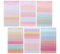 CALLARON 6 Pièces Bloc-notes Autocollant Coloré, Papier | Portable, Rangement Facile, sans Résidu, pour Dossiers et Cahiers, Usage la Cuisine ou Boutique