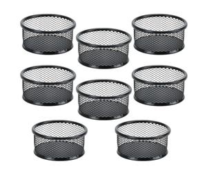 CALLARON 8 Pièces Support de Rangement pour Trombones en Filet Noir en Fer | Organisation des Petits Objets, Gain de Place, Garde L’espace Net, pour Cartes Mémoire et Casques