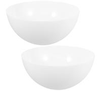 CALLARON Abat-Jour Plastique Blanc Champignon Lot de 2, Facile à Installer, pour Lustres et Lampes de Table, Décoration Intérieure