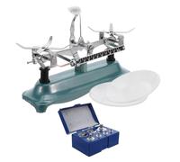 CALLARON Balance De Laboratoire Balance À Plateau Mécanique Vert 500g Avec Poids Et Pince Pour Enseignement En Physique