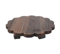 CALLARON Bois Plateau roulettes Mobile Marron de Pot de Fleurs | Base Roulante pour Balcon et Patio, Structure Légère, Usage Pratique, Couleur Marron, Déplacement Facile