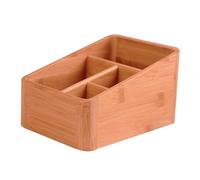 CALLARON Boîte de Rangement pour Maquillage Créative Arrondis en Bambou de Carbonisation Sûr et Saine, pour Organiser Bureau ou Salle de Bain