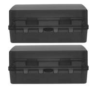 CALLARON Boîtier de Prise Étanche Extérieur Coffret Électrique Résistant aux Intempéries 2pcs en Plastique Noir pour Appareils Électriques et Prises en Extérieur