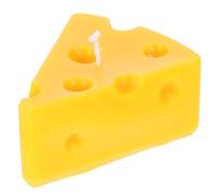 CALLARON Bougie parfumée au fromage, chandelle en paraffine jaune, forme de fromage réaliste, coffret cadeau d'anniversaire pour tous âges