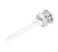CALLARON Bouton-poussoir Finition Électrolytique Argentée 38mm en Abs Double Chasse Design Rond Élégant pour Réservoir de Toilettes Compatible Plupart des Wc