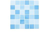CALLARON Carrelage en Céramique Bleu pour Piscine et Bassins à Poissons, Lot de 36pcs, Facile à Utiliser Design Mosaïque sans Joint pour Décoration et Rénovation