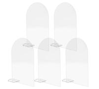 CALLARON Cartes Marque-Place en Acrylique Transparent Support, Lot de 5 Ensembles, Design Épuré pour Mariage, Banquet et Événements Festifs, Cartes de Table Personnalisables