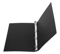 CALLARON Classeur Protection Sécurisée des Documents à 4 Anneaux A4 en Papier Kraft Noir, Liant à Feuilles Mobiles pour Bureau et École