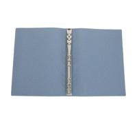 CALLARON Couverture Raffinée Bleu Classeur 9 Bords B5 Trous en Pu de Arrondis Recharge Facile et Texture, pour Usage Quotidien au Bureau