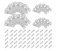 CALLARON Crochets Suspendre en Acier Inoxydable Argenté pour Miroir, Lot de 32 Pièces avec Vis, Design Créatif de Lettre Montagne, Facile à Installer Chambre ou Armoire