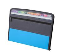 CALLARON Dossier Extensible A4 Accordéon 13 Poches en PP Léger avec Fermeture Éclair Double, Organise Facilement Documents pour Bureau et École