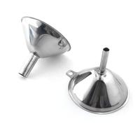 CALLARON Ensemble de Mini Entonnoirs 3 Pièces Boucle en Acier Inoxydable Argenté pour Transférer Huile et Sauce Soja Facilement Cuisine
