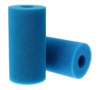 CALLARON Éponge Filtrante Piscine 2pcs en Mousse Cylindrique Bleue, Haute Résilience et Flexibilité, Filtre de Remplacement Réutilisable pour Spa et Piscine D'