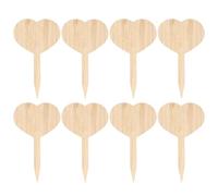 CALLARON Étiquette de fleur 20Pcs en Bambou Forme Cœur pour semis, jardin et pépinière, identification des plantes et marquage des fleurs