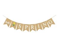 CALLARON Guirlande Fanion en Toile de Jute Drapeaux de Queue de Poisson, Décoration Fête Rustique, pour Anniversaire et Événement Extérieur