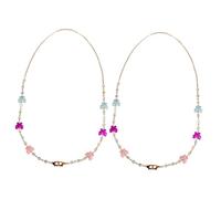 CALLARON Lanières de Masque Sécurité Garantie pour Garçon et Filles Anti-perte en Acrylique 2pcs Design Mode, Corde Multifonctionnelle pour Masque et Chapeau