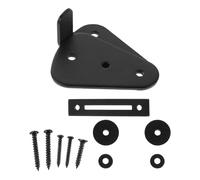 CALLARON Loquet de Porte Coulissante Verrou de Sécurité Rustique en Acier Inoxydable Noir Installation Facile DIY pour Porte de Grange pour Maison et Bureau