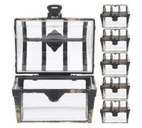 CALLARON Lot de 6 Petites Boîtes à Dragées en Plastique avec Design Élégant et Coffret Ajouré Robuste, pour Mariages et Occasions Spéciales