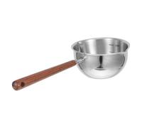CALLARON Louche Inox avec Double Bec Verseur Manche Long Résistant Chaleur Cuillère Professionnelle pour Soupes Sauces et Ragoûts Service Sûr et Pratique