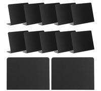 CALLARON Mini Tableaux Noirs Effaçables 100x75 Mm de L Lot de 12 Panneaux D'affichage Verticaux Stables pour Étiquettes Alimentaires pour Buffet, Mariage et Restaurant