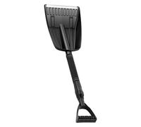 CALLARON Pelle à Neige Léger pour Voiture, Camping et Usage Extérieur Portable Noire, Pelle de Camp Robuste Manche Télescopique Démontable, Outil de Déneigement Hivernal