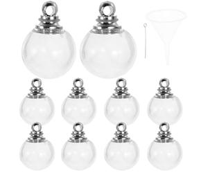 CALLARON Pendentifs Breloques Verre Creux 10 Pièces Format Boule 12mm pour Création Bijoux et Décoration Artisanale