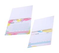CALLARON Planificateur Quotidien Non Daté 2pcs en Fer et Papier, Carnet de Suivi des Habitudes Mensuel pour Maison et École, Design Simple et Élégant