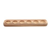 CALLARON Plateau à Œufs en Bois D'acacia Support à Œufs Poule 6 Compartiments Porte-œufs Solide pour Conservation au Réfrigérateur Pratique pour Usage Domestique