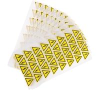 CALLARON Rayures Lot de 400 Autocollants Triangulaires Jaune en Papier, Étiquettes D'avertissement Électriques Résistantes à L'eau pour Panneaux de Sécurité Intérieurs et Extérieurs