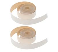 CALLARON Ruban Autocollant en Tissu Beige 2 Rouleaux pour Abat-jour Bordure Auto-adhésive pour Réparation et Mise à Jour D'abat-jour Finition Élégante