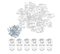 CALLARON Set de Clips de Retenue pour Vitre de Porte en Plastique Lot de 40 Support Robuste et Compatibilité Polyvalente pour Armoires en Verre à Domicile ou Vitrines Commerciales