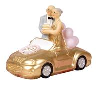 CALLARON Tirelire Couleur en Résine de Synthétique, Voiture Mariage Ornement Or, Présent Aléatoire Noces d'or, pour Bureau, pour Vieux Couples Couleur Aléatoire