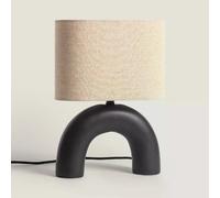 Lampe À Poser Céramique Et Tissu Callie Noir