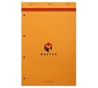 Calligraphe Bloc-notes Master agrafé en-tête A4+ 21x31,8 cm 80 feuilles petits carreaux 80 g Orange