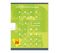 Calligraphe 108502C - Lot 20 Cahiers Travaux Pratiques Verts 17x22cm 32p