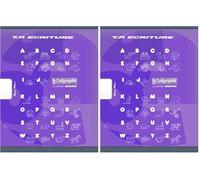 Calligraphe 108503C Un Cahier de Travaux Pratiques Violet (une Marque de Clairefontaine) - 17x22cm - 32 Pages Double Ligne 5 mm et Unies Blanches - Papier Blanc 90g - Couverture Carte Offset