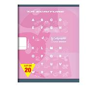 Calligraphe 108504C - Lot 20 Cahiers Travaux Pratiques Roses 17x22cm 32p