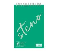 Bloc de bureau Sténo reliure intégrale en-tête A5 90 feuilles uni 70 g - Vert clair