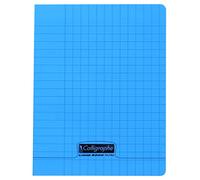 Cahier d'écriture piqué 8000 POLYPRO 17x22 cm 32 pages grands carreaux 2,5mm 90 g - Bleu