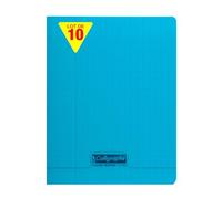 Calligraphe 18102Cpack Un lot de 10 Cahiers Agrafés Bleus (une Marque de Clairefontaine) - 17x22 cm - 48 Pages Grands Carreaux - Papier Blanc 90 g - Couverture Polypro Transparent