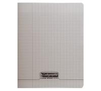 Calligraphe 18116C - Cahier Agrafé Gris 17x22cm 60p Grands Carreaux Polypro