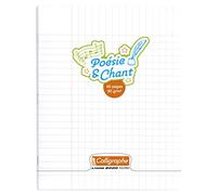 Cahier Poésie et Chant piqué 8000 POLYPRO 17x22 cm 48 pages grands carreaux + uni 90 g - Incolore