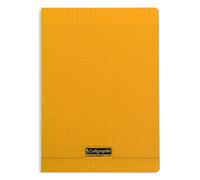 Calligraphe – Cahier piqué 8000 POLYPRO A4 96 pages grands carreaux 90 g orange