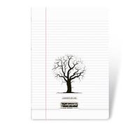 Cahier de vie piqué 8000 POLYPRO 24x32 cm 96 pages ligné + marge/uni 90 g - Incolore