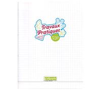 Cahier Travaux Pratiques piqué 8000 POLYPRO 24x32 cm 96 pages grands carreaux + uni 90 g - Incolore